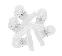 AMONIDA Juego de Clips de Extensión de Uñas, 5 Piezas de Plástico Duradero, Perfecto para Uñas Largas y Delgadas, Accesorios de Arte Acrílico de Gel, 31 Mm, Azul, Verde, Naranja, Transparente