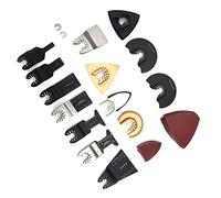 AMONIDA Juego de Cuchillas Oscilantes para Madera con Acero con Alto Contenido de Carbono para Corte y Lijado Rápido - 19 Unidades
