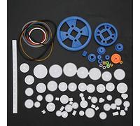 AMONIDA Juego de Engranajes de Robot DIY de 80 Piezas, Engranajes y Accesorios de Plástico de para Proyectos Científicos y Fabricación de Juguetes
