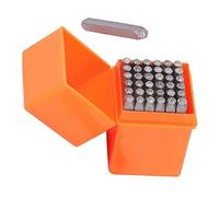 AMONIDA Juego de Estampado de Letras y Números de Metal, 37 Piezas de Punzones de Acero Al Carbono Duraderos para Marcar Cuero y Madera, Incluye Estuche de Almacenamiento para un Uso Fácil, Ideal