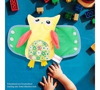 AMONIDA Juego de Juguetes de Búho de Peluche para Educación Temprana, 4 Uds., Diseño Bonito, Aprender a Vestirse, Habilidades para Niños en Edad Preescolar