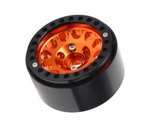AMONIDA Juego de Neumáticos de Cubo de Rueda de Coche RC Crawler de Metal para Axial SCX10 SCX10II 90046 90047, Accesorio RC de Aleación Premium 1:10 para Excavadoras, 4 Piezas Negro y Plateado