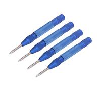 AMONIDA Juego de Punzones Centrales de 4 Piezas, Herramienta de Punzonado Central Automático, Herramienta de Posicionamiento con Acero de Alta Velocidad y Diseño de Moleteado Antideslizante, Ideal