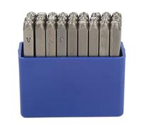 AMONIDA Juego de Sellos de Metal, Perforadores de Letras de Acero con Alto Contenido de Carbono para Joyería, Artesanía en Cuero y Madera, 27 Piezas con Caja de Almacenamiento (Acero con alto