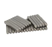 AMONIDA Juego de Sellos de Metal, Perforadores de Letras de Acero con Alto Contenido de Carbono para Joyería, Artesanía en Cuero y Madera, 27 Piezas con Caja de Almacenamiento (Acero con alto