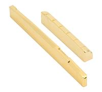 AMONIDA Juego de Tuercas y Monturas para Guitarra, Accesorios Acústicos de Latón de Primera Calidad para Guitarra de 6 Cuerdas, Color Dorado, 1 Tuerca, 1 Montura (Disposición de almohada superior 74