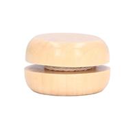 AMONIDA Juego de Yoyo de Madera de 4 Piezas, YoYos de Bricolaje Portátiles Duraderos para Niños, Madera sin Terminar, Regalo de Artesanía