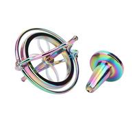 AMONIDA Juguete de Giroscopio de Aleación, Juguete de Descompresión de Estructura Mecánica Pura, con Estructura de Metal de Colores Brillantes y Eje de Acero Inoxidable, Ideal para Aliviar el Estrés