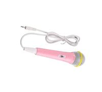 AMONIDA Juguete Musical Portátil para Niños Micrófono con Cable de Baja Distorsión para Niños que Cantan, Regalo Ideal para Fiesta de Karaoke Enchufe de 3,5 Mm, Adecuado para Fiestas Familiares (PINK)