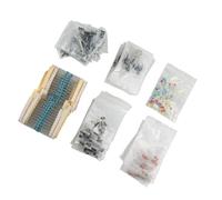 AMONIDA Kit de Condensador Electrolítico de Transistor de Diodos LED, Kit de Resistencia, de Componentes Electrónicos con LED de 5 Colores, Ideal para Trabajos Electrónicos