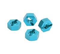 AMONIDA Kit de Cubo Hexagonal de Rueda de 14 Mm, Adaptador Hexagonal de Rueda de Actualización Universal de Aleación de Aluminio para Coches RC 1/10, con Llave Cruzada y Herramienta (Blue)