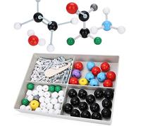 AMONIDA Kit de Modelo Molecular de 54 Piezas, Modelo a Escala de Estructura Atómica, Kit de Construcción de Compuestos Orgánicos con 70 Llaves de Enlace y Herramienta de Apertura de Llave, Ideal para