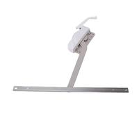 AMONIDA Kit de Operador de Brazo único Contour, Reemplazo de Manivela de Ventana Izquierda, Kit de Cubierta Desmontable Blanca con de Metal, Ideal para Ventanas de Madera y Aluminio de 300 Mm, 450