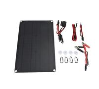 AMONIDA Kit de Panel Solar de 20W 12V para Propietarios Coches Autocaravanas Motocicletas Barcos Protección Contra Sobrecarga y Conexión Inversa Rendimiento Duradero 15 ñOS