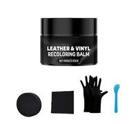 AMONIDA Kit de Tinte de Cuero Negro, Kit de Reparación de Muebles de Cuero con Raspador de Fácil Aplicación, para Reacabado de Muebles en áreas Desgastadas y Descoloridas (Black)