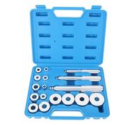 AMONIDA Kit Universal de Prensa de Rodamientos con 14 Adaptadores | Conjunto de herramientas versátil, Fácil de usar, Material resistente, Identificación rápida del tamaño, Diseño portátil