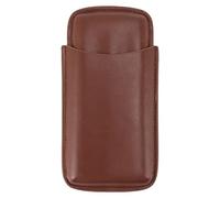 AMONIDA La Caja de Almacenamiento Portátil del Cigarro de La Pitillera de Cuero para el Uso Al Aire Libre, Sostiene 3pcs, Diseño Elegante (Brown)