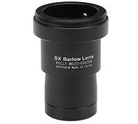 AMONIDA Lente Barlow 5X para Accesorios de Telescopios Astronómicos, Vidrio óptico de Película Verde para Observación Lunar y del Espacio Profundo, 1,25 Pulgadas, Aleación de Aluminio