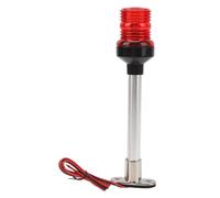 AMONIDA Luz LED de Popa para Barco de 360 grados con Base de Acero Inoxidable para Navegación Nocturna en Yates y Barcos de 10 Pulgadas (rojo)