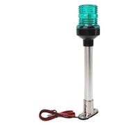 AMONIDA Luz LED de Popa para Barco de 360 grados con Base de Acero Inoxidable para Navegación Nocturna en Yates y Barcos de 10 Pulgadas (GREEN)