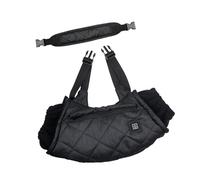 AMONIDA Manguito Calefactor Eléctrico Bolsa Calentadora Ajustable para Actividades Al Aire Clima Fresco 46 X 18 Cm Algodón 1 Unidad (Black)