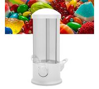 AMONIDA Máquina de Dulces Triple Original Dispensador de Dulces y Nueces de Gran Capacidad con Cuerpo Transparente y Base Blanca Dispensador de Alimentos Compacto que Ahorra Espacio