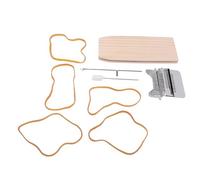 AMONIDA Máquina de Zurcir con Gancho de Madera, Herramienta de Tejido Compacta para Reparación de Pantalones Vaqueros, Ideal para Entusiastas de las Manualidades, Acero Inoxidable y Madera