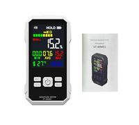 AMONIDA Medidor de Humedad Digital, Detector de Humedad de Madera sin Clavijas, Probador No Destructivo con Pantalla LCD Grande para Materiales de Construcción de Mampostería, Paneles de Yeso y Leña
