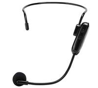 AMONIDA Micrófono Inalámbrico Profesional Head-Wear Mic UHF para Computadora con Amplificador de Voz Adecuado para Enseñar a Guías Turísticos Presentaciones de Ventas, Conferencias, Etc.