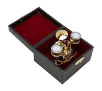 AMONIDA Mini Batería Modelo Realista Ornamento con Soporte de Exhibición para Estanterías y Salas de Música, 1.6x2.8x3.3in