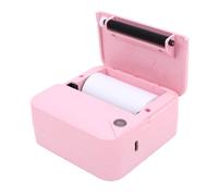 AMONIDA Mini Impresora Térmica, Impresora Portátil sin Tinta Bluetooth con Tecnología OCR, para Notas de Estudio, Etiquetas de Planificador de Fotos DIY (Pink)