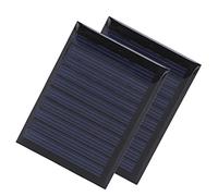 AMONIDA Módulo de Energía Solar de 2 Piezas de 5 V 50 MA, Mini Panel Solar, Módulos de Circuito de Carga de Alta Eficiencia con Diseño Compacto, Ideal para Ciclismo Al Aire, Camping, Senderismo,