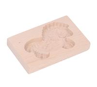 AMONIDA Molde de Madera para Galletas, Diseño de Animales Encantadores, Sello de Prensa para Galletas para Niños, Actividades de Horneado, Madera de Haya, 1 Pieza (Caballo de Troya)