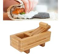 AMONIDA Molde Rectangular de Madera de bambú para Prensa de Sushi para Cocineros Caseros y Entusiastas del Sushi, Hace Rollos Uniformes y Rollos de Pastel Fácilmente, Diseño Portá