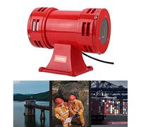 AMONIDA MS-490 150DB Motor Eléctrico Ruidoso Sirena Bocina Alarma 110V 220V Industrial con Cubierta de Malla Metálica para Grúa Barco Seguridad contra Incendios Alerta de Emergenc (220-240v)