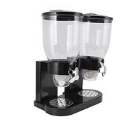 AMONIDA Operación Hermética Dual de la Torsión del Dispensador del Cereal para el Material del ABS del Almacenamiento 7L de la Cocina (BLACK)
