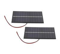 AMONIDA Panel Solar de Silicio Policristalino de 1W, Carga Portátil Eficiente para Actividades Al Aire Libre, 2 uds.