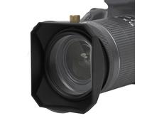 AMONIDA Parasol para Cámaras Digitales, Diseño Rectangular para Mejorar el Contraste y la Calidad de la Imagen, Fácil de Usar e Instalar para Fotógrafos, Aleación de Aluminio y Plástico, Negro, 55