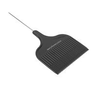 AMONIDA Peine para Teñir el Cabello, Peine Profesional de Acero Inoxidable con Aguja para Desenredar y Resaltar, para Uso en Salón Doméstico (BLACK)