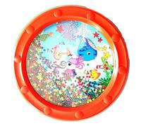 AMONIDA Percusión Plástica del Patrón de Onda Educativo del Tambor del Océano del Grano de la Onda para el Viaje a Casa de los Niños (#6)