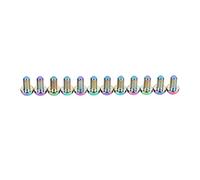 AMONIDA Pernos de Rotor de Freno de Disco de Bicicleta de M5x10mm T25 Tornillos Coloridos para Varios Tipos de Bicicletas 12 Uds