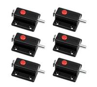 AMONIDA Pestillo de Botón Pulsador con Diseño Duradero, 54.6mm (BLACK) | Fácil operación con botón, varilla de bloqueo de hierro resistente a la corrosión, versátil para gabinetes, cajones, madera