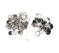 AMONIDA Piezas de Botón Trasero de Alfiler, Suministros de Artesanía de Bricolaje de Metal Duradero para Insignias Personalizadas, 100 Juegos (56MM)