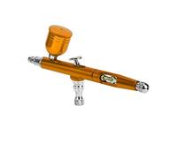 AMONIDA Pistola Pulverizadora Neumática AR130K, Herramienta de Aerógrafo Artístico de Precisión de 0,3mm para Pintura, Camisetas, Arte de Uñas, Dorado (Gold)