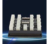 AMONIDA Placa Adaptadora de Fuente de Alimentación para Minería PCI-E 17x 6 Pines con Pantalla LED para Aplicaciones de Servidor de Alto Rendimiento