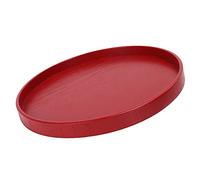 AMONIDA Plato de Madera Redondo Rojo, Bandeja de Fruta de MDF Duradera, Ideal para Cocina y Restaurante, Grado Alimenticio, 1 Unidad (yo juzgo)