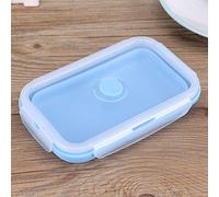 AMONIDA Plegable de Silicona de 800 Ml, Contenedor de Almacenamiento de Alimentos Portátil, Contenedor con Tapa con Cerradura con Diseño Duradero, Ideal para Oficina, Camping, Senderismo y Picnic
