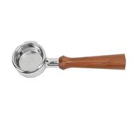 AMONIDA Portafiltro sin Fondo de 58 Mm, Portafiltro de Aleación de Aluminio con de Madera, de Cesta de Filtro de 58 Mm para Expobar Wega Gemilai Casadio Ascaso Sanremo Bezzera Royal (#3)