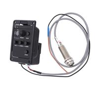 AMONIDA Preamplificador de Guitarra, Sintonizador de Alta Sensibilidad, Ecualizador EQ con Controles de Volumen, Graves, Agudos Medios para Músicos, Diseño Compacto