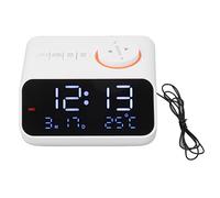 AMONIDA Radio Despertador, Apagado Memoria Modo de Repetición Radio FM Reloj Despertador Digital USB Recargable Multifuncional para el Hogar Dormitorio de Escritorio Junto a la Cama